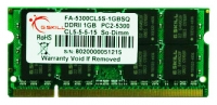 G.SKILL FA-5300CL5S-1GBSQ avis, G.SKILL FA-5300CL5S-1GBSQ prix, G.SKILL FA-5300CL5S-1GBSQ caractéristiques, G.SKILL FA-5300CL5S-1GBSQ Fiche, G.SKILL FA-5300CL5S-1GBSQ Fiche technique, G.SKILL FA-5300CL5S-1GBSQ achat, G.SKILL FA-5300CL5S-1GBSQ acheter, G.SKILL FA-5300CL5S-1GBSQ ram