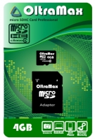 MicroSDHC 4 Go + adaptateur SD Classe 4 OltraMax avis, MicroSDHC 4 Go + adaptateur SD Classe 4 OltraMax prix, MicroSDHC 4 Go + adaptateur SD Classe 4 OltraMax caractéristiques, MicroSDHC 4 Go + adaptateur SD Classe 4 OltraMax Fiche, MicroSDHC 4 Go + adaptateur SD Classe 4 OltraMax Fiche technique, MicroSDHC 4 Go + adaptateur SD Classe 4 OltraMax achat, MicroSDHC 4 Go + adaptateur SD Classe 4 OltraMax acheter, MicroSDHC 4 Go + adaptateur SD Classe 4 OltraMax Carte mémoire