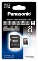 Panasonic RP-SMFB08G avis, Panasonic RP-SMFB08G prix, Panasonic RP-SMFB08G caractéristiques, Panasonic RP-SMFB08G Fiche, Panasonic RP-SMFB08G Fiche technique, Panasonic RP-SMFB08G achat, Panasonic RP-SMFB08G acheter, Panasonic RP-SMFB08G Carte mémoire