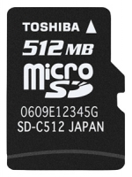 Toshiba SD-MC512MA avis, Toshiba SD-MC512MA prix, Toshiba SD-MC512MA caractéristiques, Toshiba SD-MC512MA Fiche, Toshiba SD-MC512MA Fiche technique, Toshiba SD-MC512MA achat, Toshiba SD-MC512MA acheter, Toshiba SD-MC512MA Carte mémoire